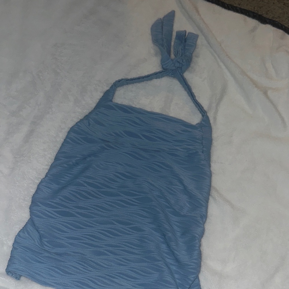 Blue Halter Top
